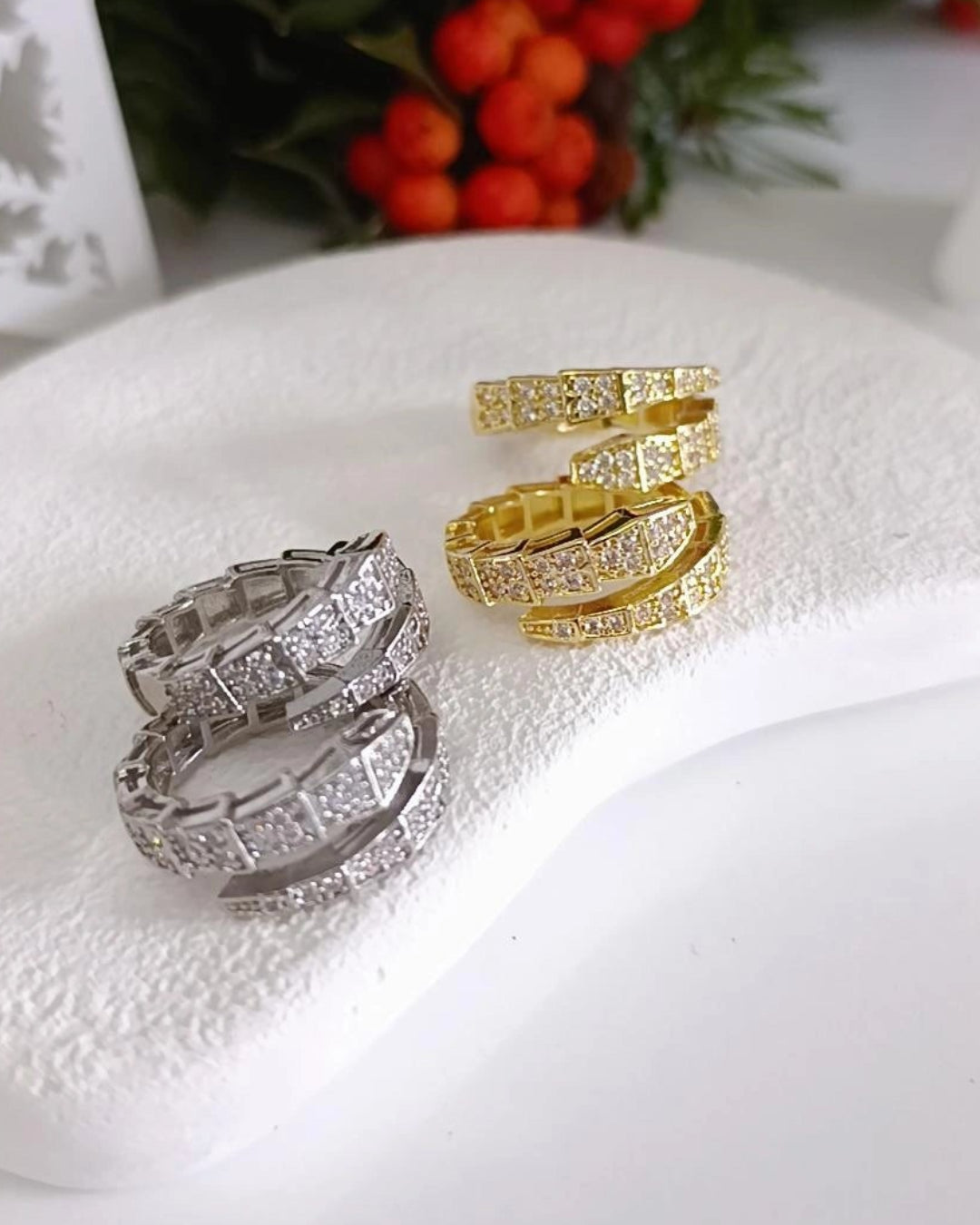 Shadiva Gold Yılan Yüzük