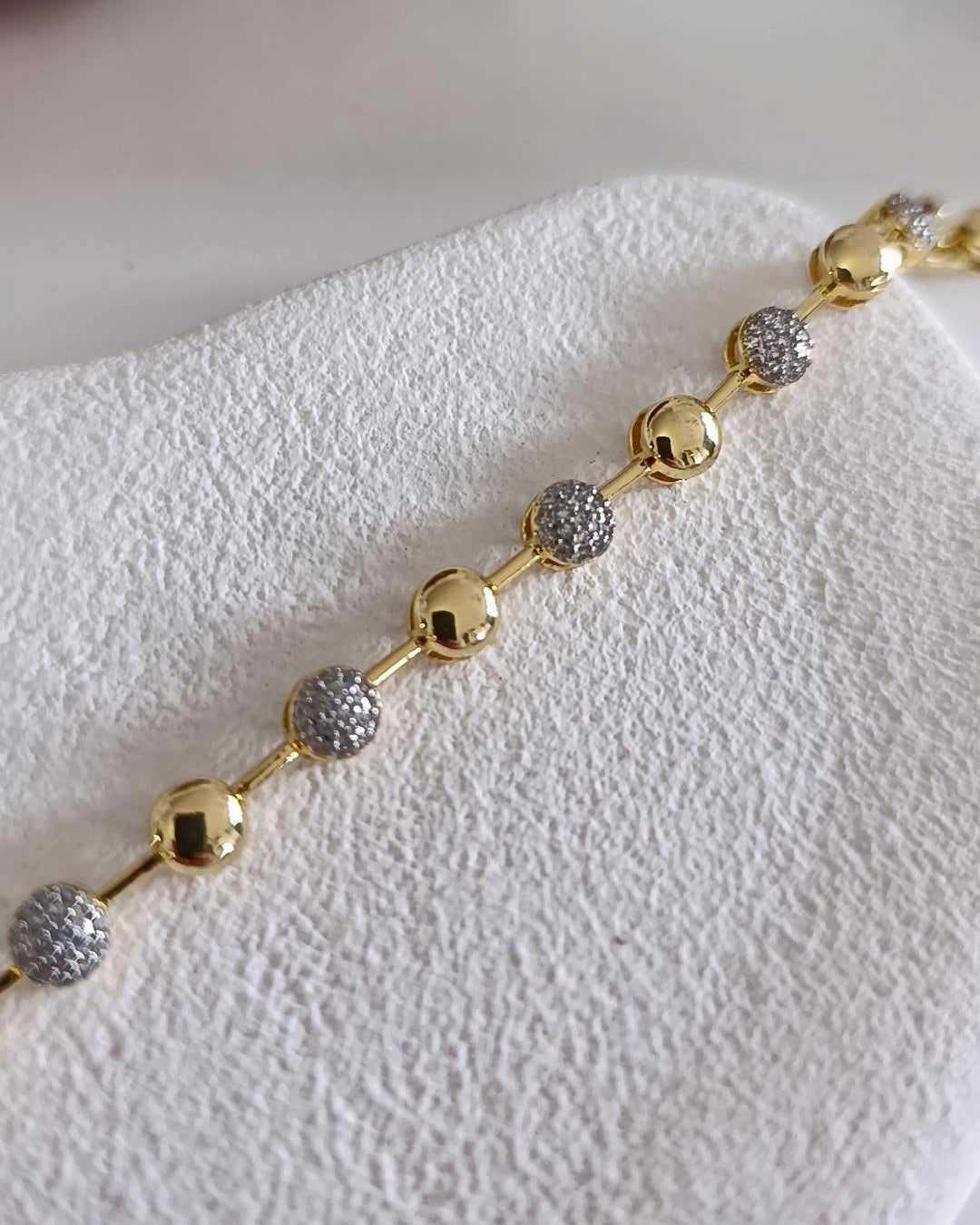 Shadiva Gold Silver Topcuk Bileklik