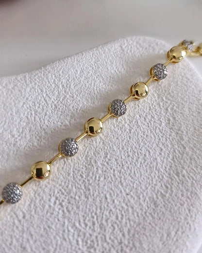 Shadiva Gold Silver Topcuk Bileklik