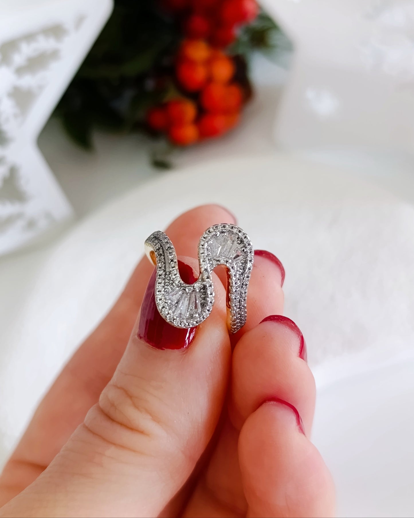 Shadiva Kesme Baget Dalga Yüzük