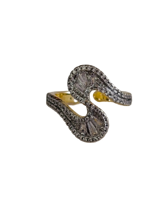 Shadiva Kesme Baget Dalga Yüzük