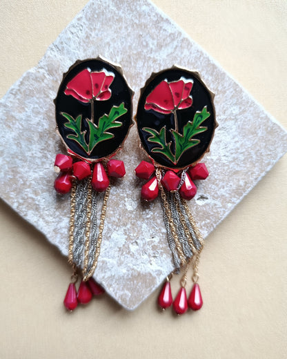 Shadiva Marka Model Çiçek Detaylı Küpe