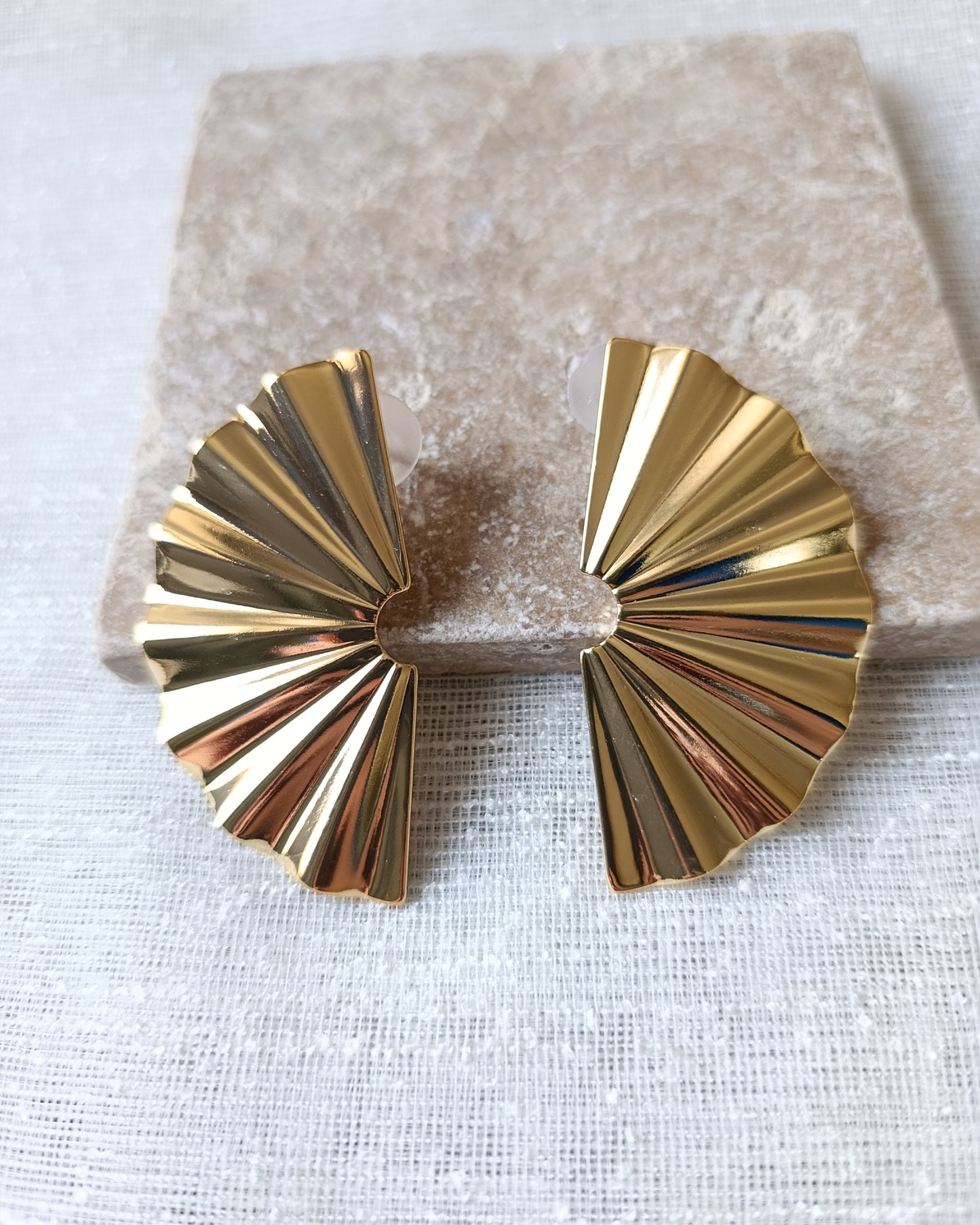 Shadiva Marka Model Gold Plaka Küpe