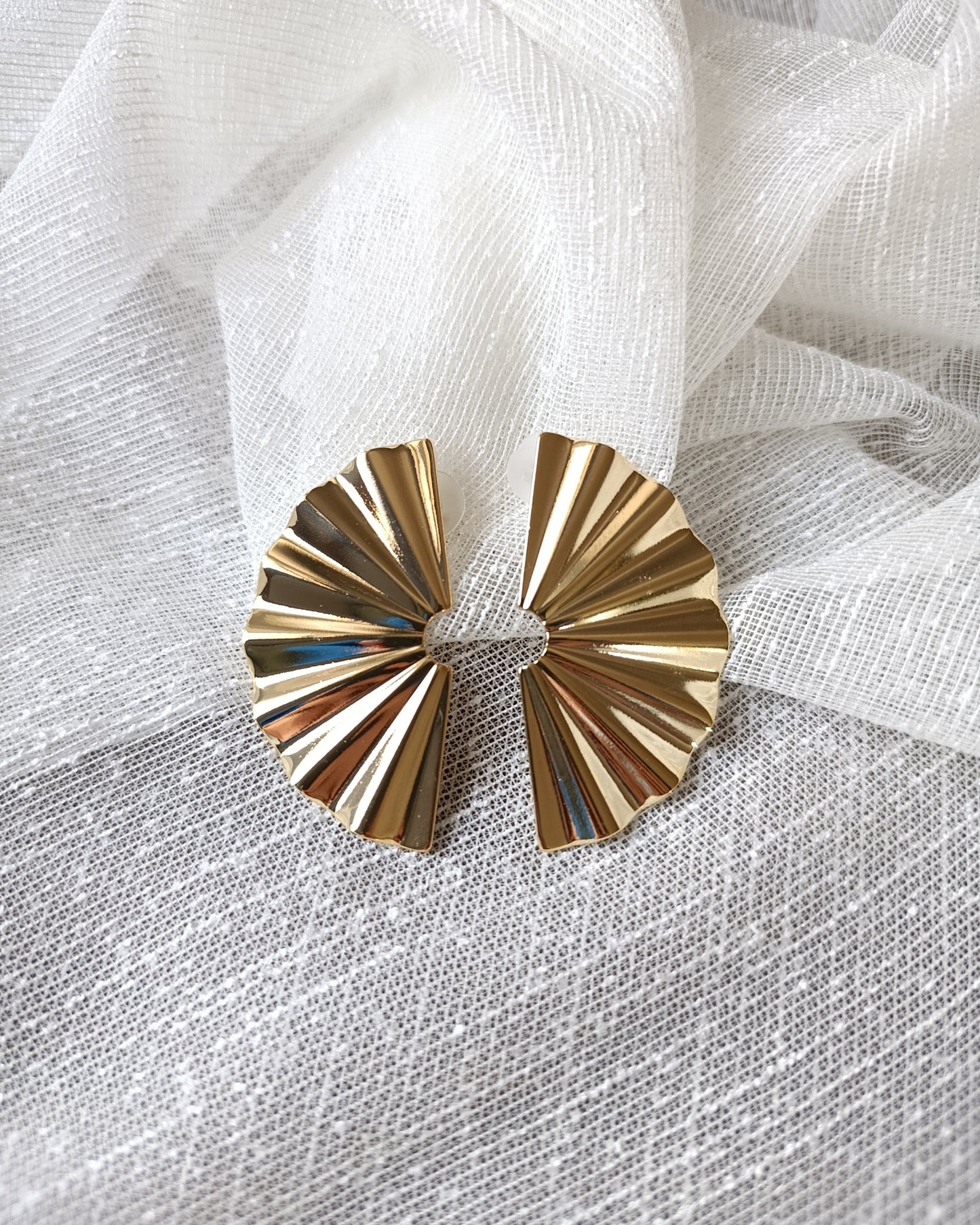 Shadiva Marka Model Gold Plaka Küpe