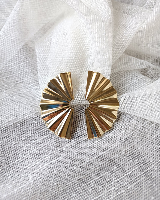 Shadiva Marka Model Gold Plaka Küpe