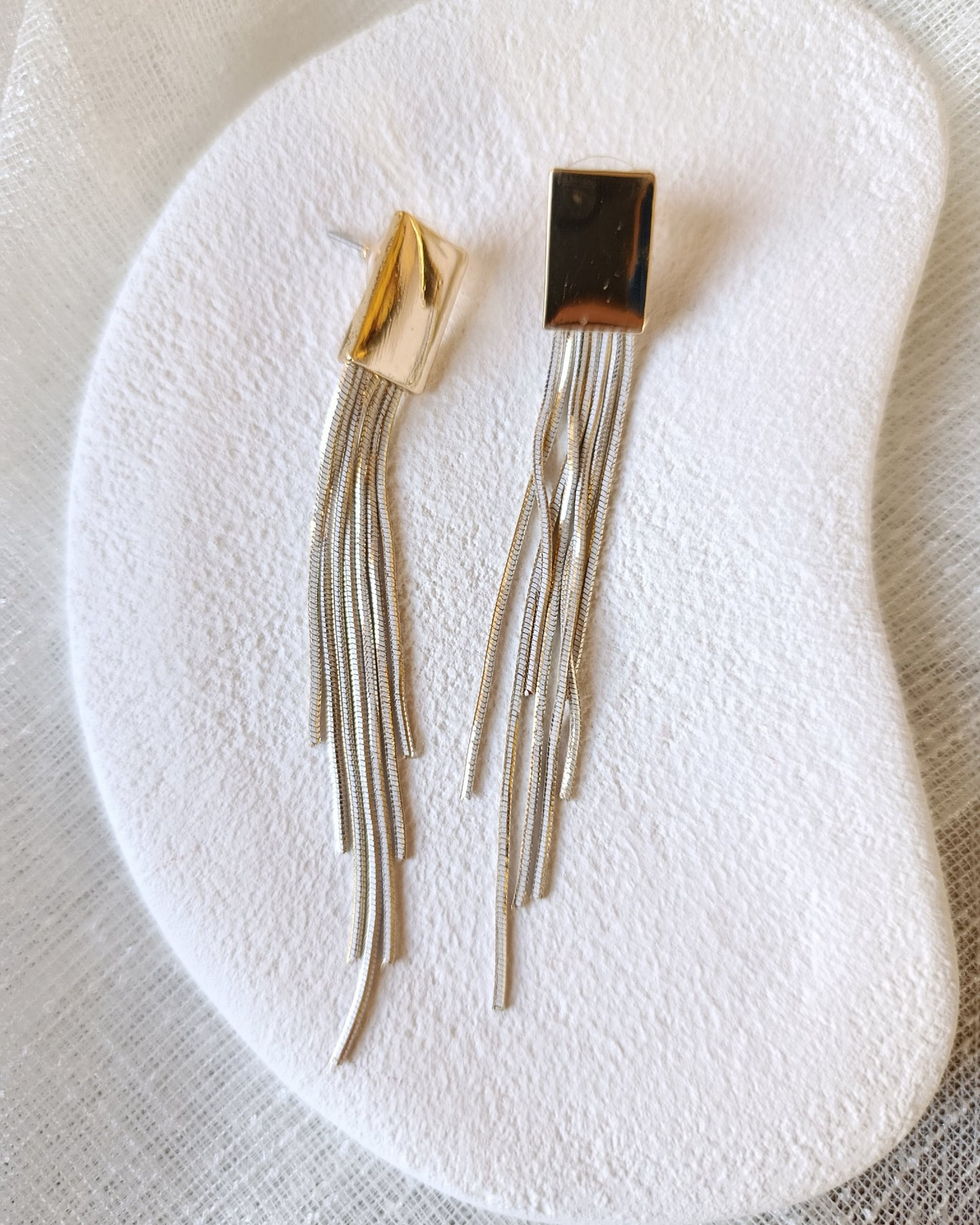 Shadiva Marka Model Gold Silver Sarkıt Küpe