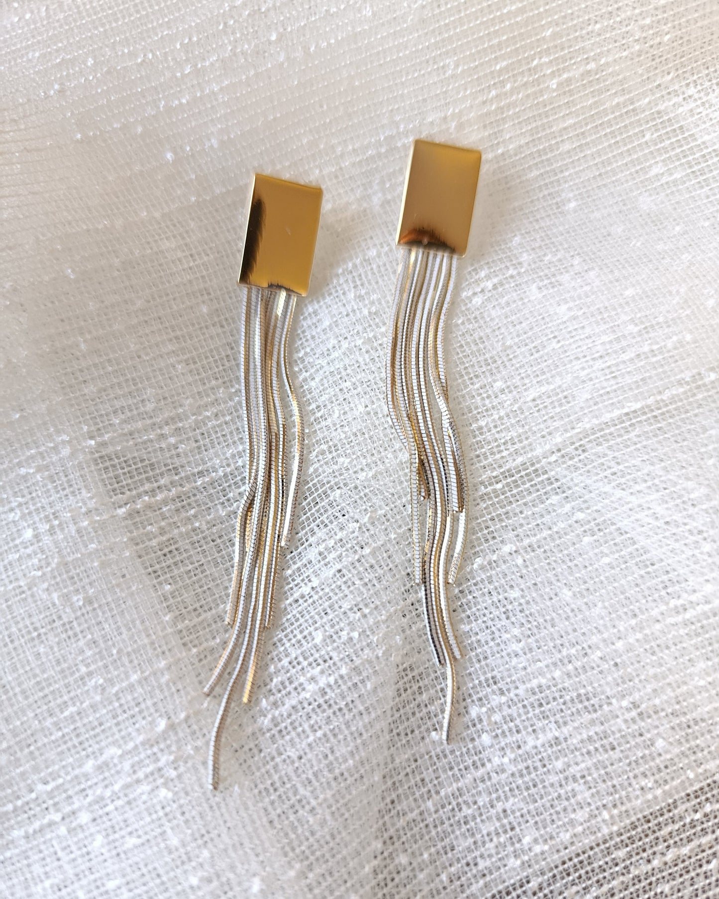 Shadiva Marka Model Gold Silver Sarkıt Küpe