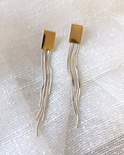 Shadiva Marka Model Gold Silver Sarkıt Küpe