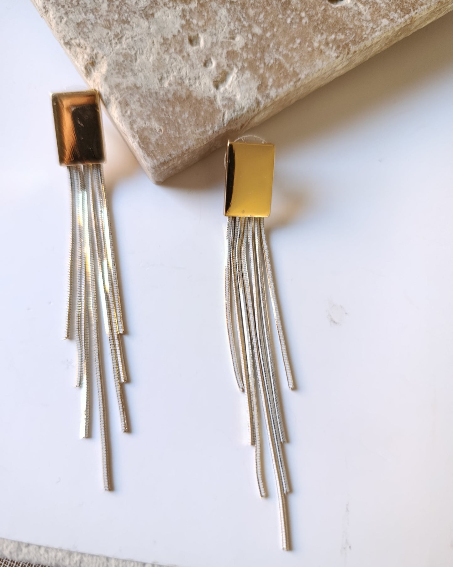 Shadiva Marka Model Gold Silver Sarkıt Küpe