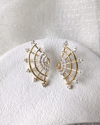 Shadiva Zirkon Taşlı Gold Vip Küpe