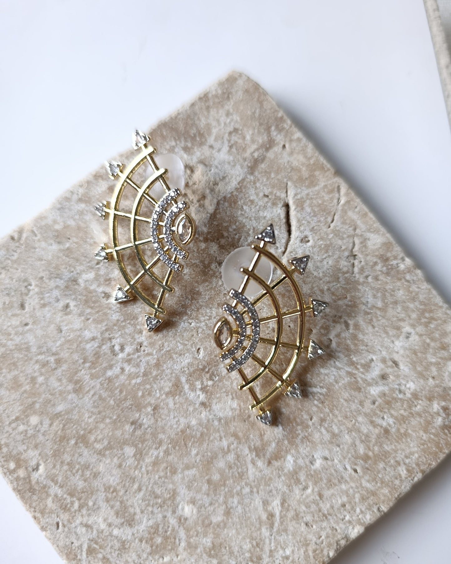 Shadiva Zirkon Taşlı Gold Vip Küpe