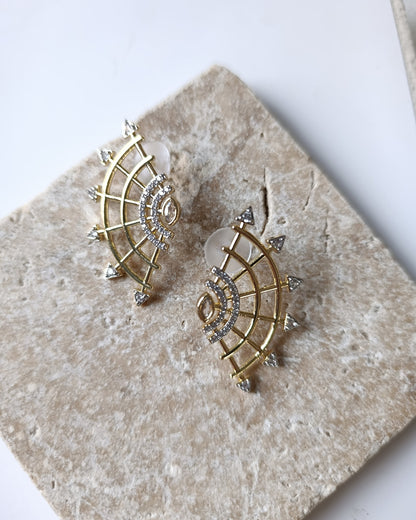 Shadiva Zirkon Taşlı Gold Vip Küpe