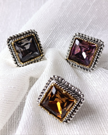 Shadiva Zra Model Kesme Gri Taşlı Silver Yüzük