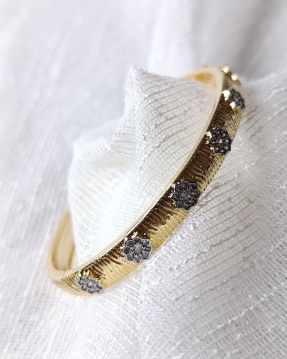 Shadiva Mess Çelik Gold Silver Zirkon Taşlı Bileklik