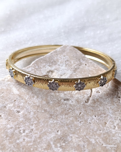 Shadiva Mess Çelik Gold Silver Zirkon Taşlı Bileklik