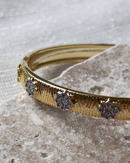 Shadiva Mess Çelik Gold Silver Zirkon Taşlı Bileklik