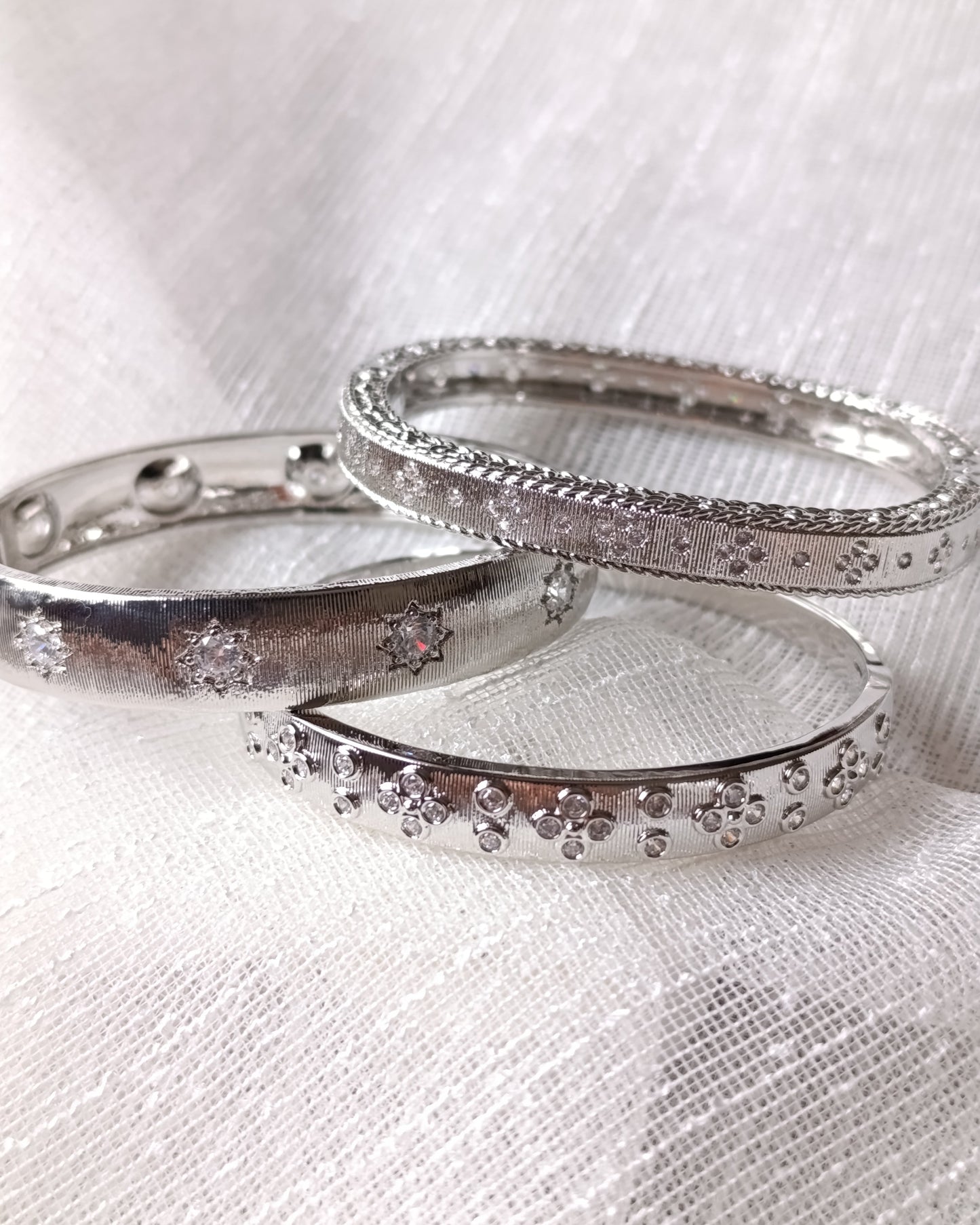 Shadiva Premium Çelik Silver Zirkon Taşlı Bileklik