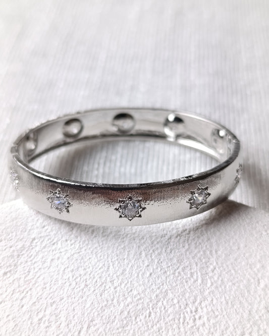 Shadiva Çelik Silver Zirkon Taşlı Bileklik