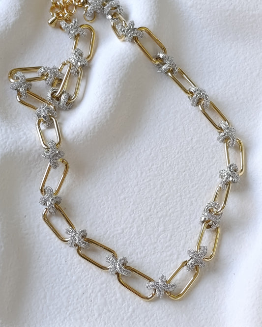 Shadiva Bijou Belle Gold Silver Taşlı Kolye