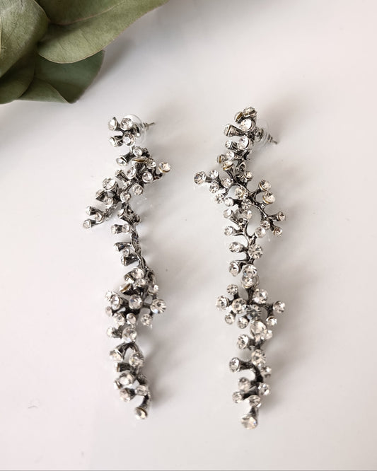 Shadiva Kristal Taşlı Sallantılı Dal Küpe