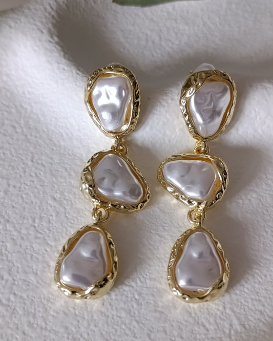 Shadiva Barok İnci Görünümlü Sallantılı Küpe