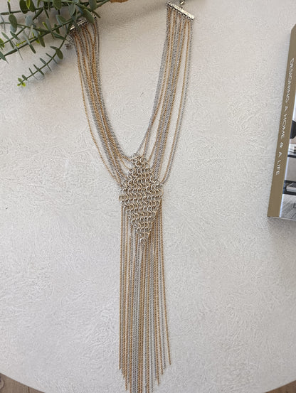Shadiva Çok Katmanlı Şelale Zincir Kolye