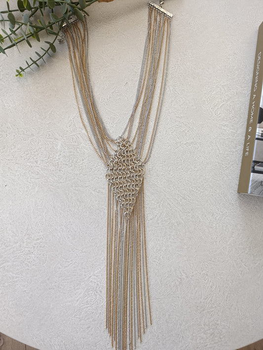 Shadiva Çok Katmanlı Şelale Zincir Kolye