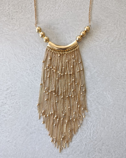 Shadiva Gold Zincir Sarkıtlı Modern Tasarım Kolye