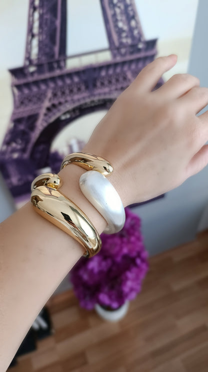 Gold Kuğu Kelepçe Bileklik