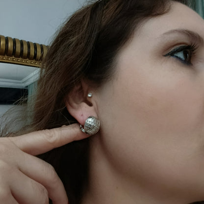 Shadiva Zirkon Taşlı Premium Silver Top Küpe