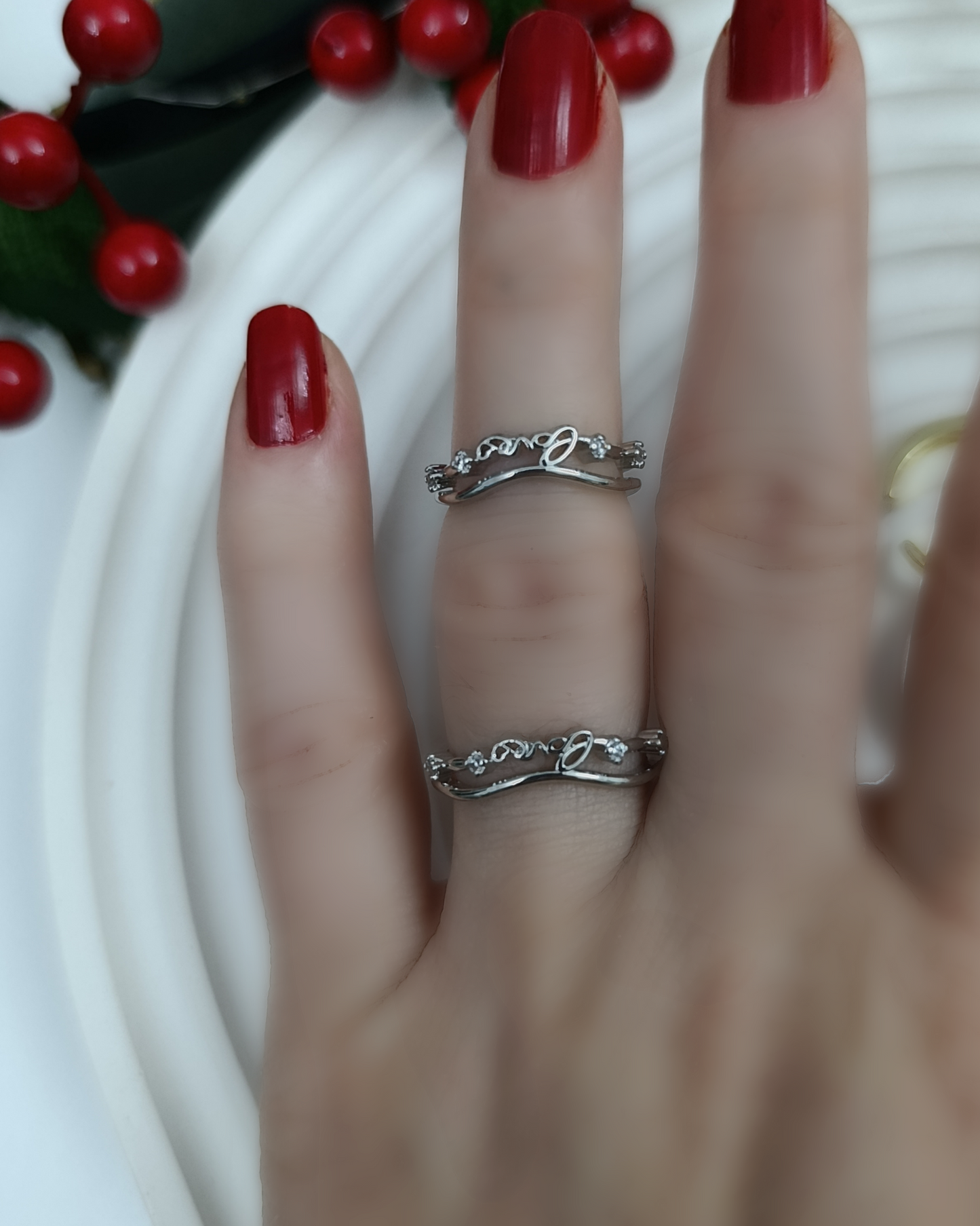 Shadiva Silver Plaka Lowe Detay Yüzük