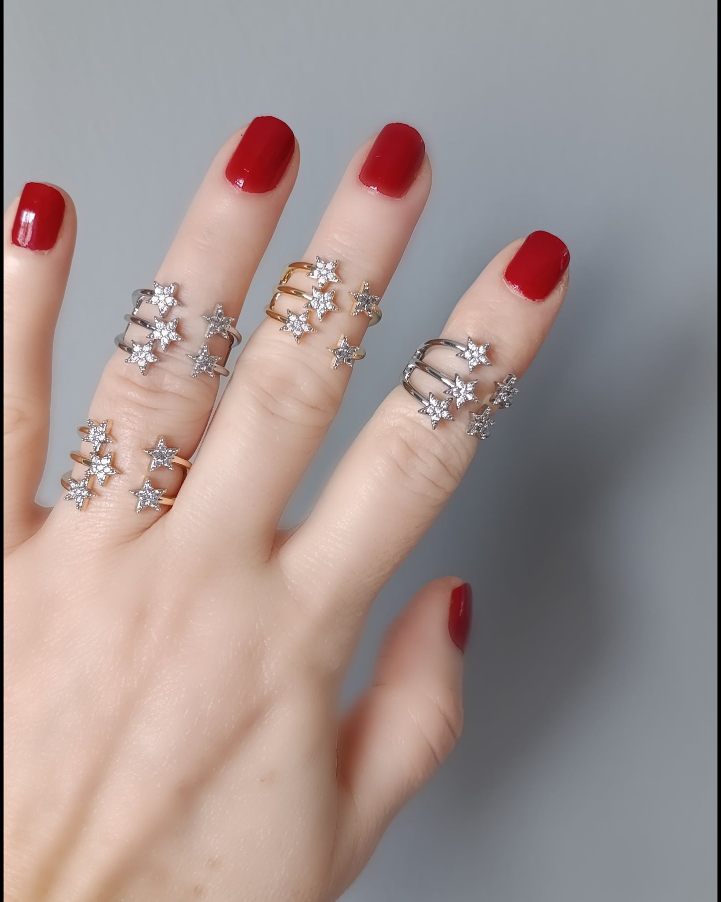 Shadiva Gold Yıldız Küme Yüzük