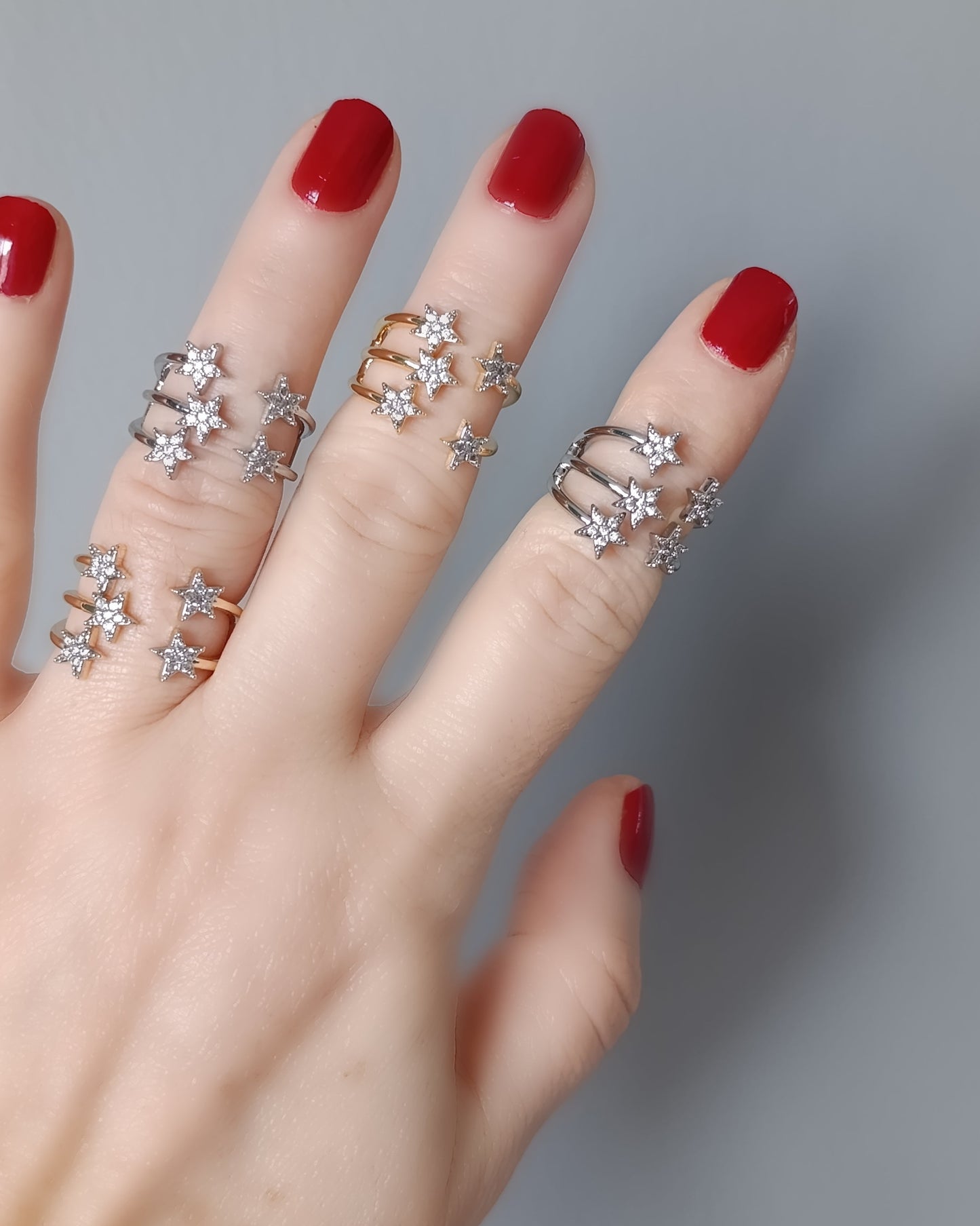 Shadiva Silver Yıldız Küme Yüzük