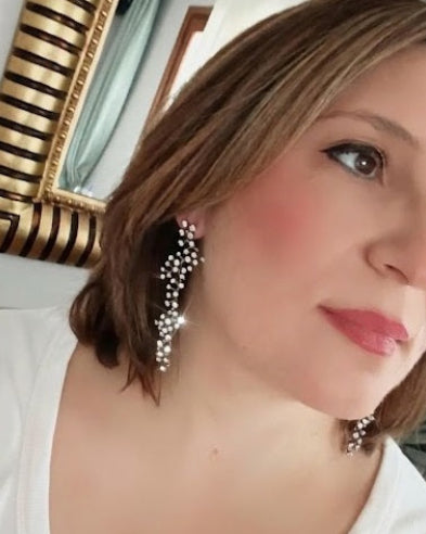 Shadiva Kristal Taşlı Sallantılı Dal Küpe