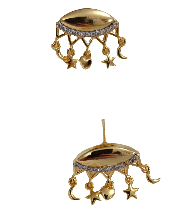 Shadiva Golden Charm Küpe