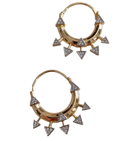 Shadiva Silver Spike Küpe