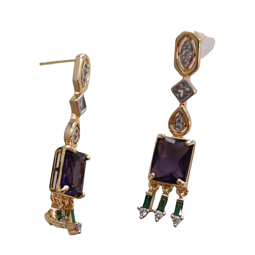 Shadiva Geometric Stone Küpe